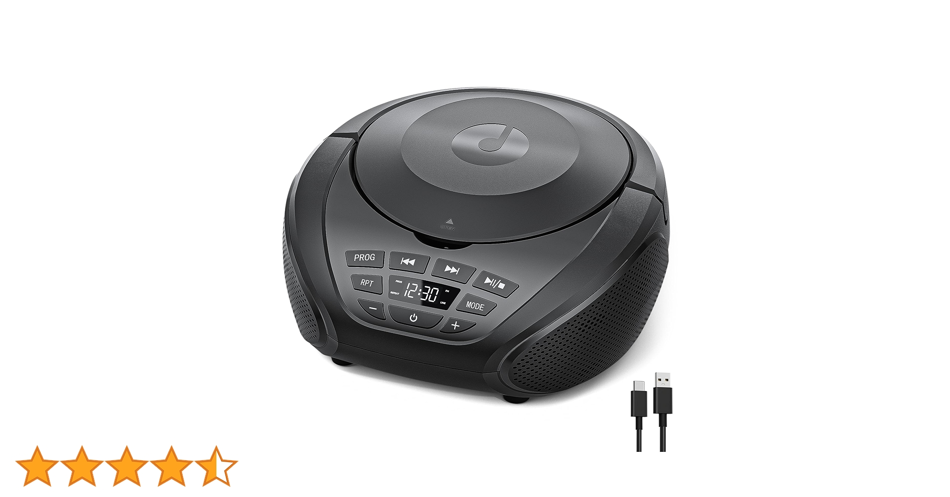 Amazon.co.jp: Gueray cdプレーヤー cdラジカセ FMモード AUX